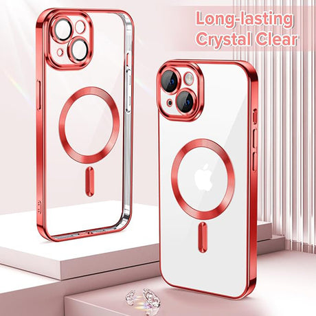 Techsuit Luxury Crystal MagSafe husă roșie pentru iPhone 13