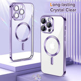 Husa de protectie Techsuit Luxury Crystal MagSafe compatibil cu iPhone 12 Pro, Mov Deschis