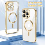 Techsuit Luxury Crystal MagSafe husă aurie pentru iPhone 12 Pro