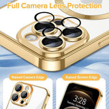 Techsuit Luxury Crystal MagSafe husă aurie pentru iPhone 12 Pro