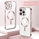 Husa de protectie Techsuit Luxury Crystal MagSafe compatibil cu iPhone 12 Pro, Roz