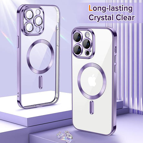 Husa de protectie Techsuit Luxury Crystal MagSafe compatibil cu iPhone 12 Pro Max, Mov