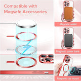 Husa de protectie Techsuit Luxury Crystal MagSafe compatibil cu iPhone 12 Pro Max, Rosu