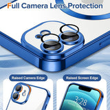 Husa de protectie Techsuit Luxury Crystal MagSafe compatibil cu iPhone 12, Albastru Inchis
