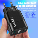 Incarcator Techsuit (CHPD131), GaN, USB, Type-C, Fast Charge, 65W, Negru