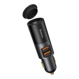 Incarcator Baseus Car Share Together (CCBT-D0G/C00034800817-Z1), Cigarette Lighter Expansion, 2xUSB-A, QC 3.0 120W, Gri