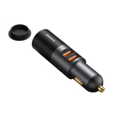 Incarcator Baseus Car Share Together (CCBT-D0G/C00034800817-Z1), Cigarette Lighter Expansion, 2xUSB-A, QC 3.0 120W, Gri