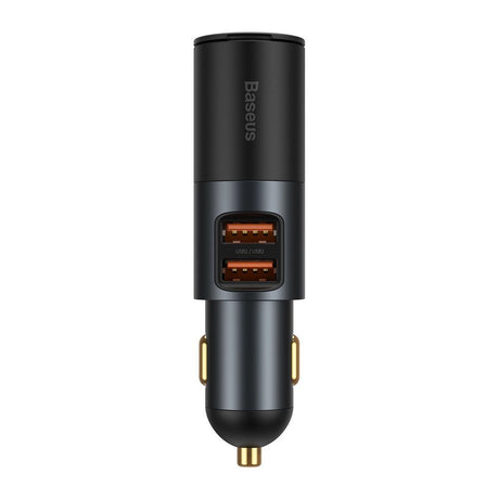 Incarcator Baseus Car Share Together (CCBT-D0G/C00034800817-Z1), Cigarette Lighter Expansion, 2xUSB-A, QC 3.0 120W, Gri