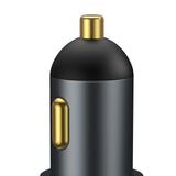 Incarcator Baseus Car Share Together (CCBT-D0G/C00034800817-Z1), Cigarette Lighter Expansion, 2xUSB-A, QC 3.0 120W, Gri