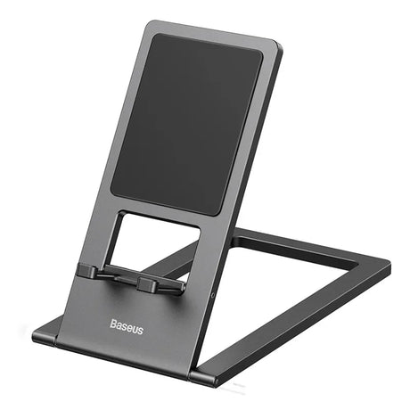 Suport Baseus Foldable (LUKP000013), for Phone/Tablet with Silicon Pad, Foldable, 360° Adjustable, Aluminium, Gri
