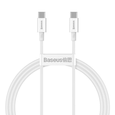 Cablu Baseus Superior Series (CATYS-B02), Type-C, 100W, 1m, Alb