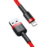 Cablu Baseus Cafule (CALKLF-C09), USB to Lightning, 1.5A, 2m, Rosu