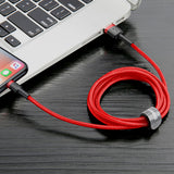 Cablu Baseus Cafule (CALKLF-C09), USB to Lightning, 1.5A, 2m, Rosu