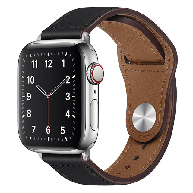 Curea smartwatch Techsuit Watchband (W033) for MEN compatibil cu Apple Watch 1/2/3/4/5/6/7/8/9/10/11/SE/SE 2/SE 3 (38/40/41/42mm), Negru