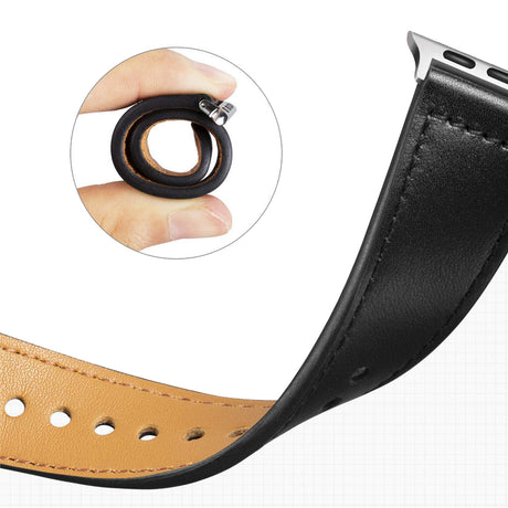 Curea smartwatch Techsuit Watchband (W033) for MEN compatibil cu Apple Watch 1/2/3/4/5/6/7/8/9/10/11/SE/SE 2/SE 3 (38/40/41/42mm), Negru