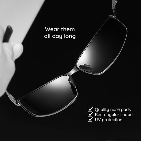 Ochelari de Soare Techsuit (559), Metal, Negru / Galben