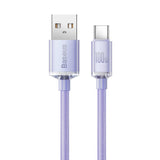 Cablu Baseus Crystal Shine (CAJY000505), USB-C, 100W, 2m, Mov