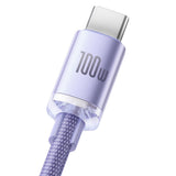 Cablu Baseus Crystal Shine (CAJY000505), USB-C, 100W, 2m, Mov