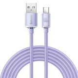 Cablu Baseus Crystal Shine (CAJY000405), USB to Type-C, 100W, 1.2m, Super Fast Charging, Nylon Braided, Mov