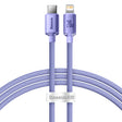 Cablu Baseus Crystal Shine (CAJY000205), Type-C to Lightning, 20W, 1.2m, Nylon Braided, Mov