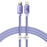 Cablu Baseus Crystal Shine (CAJY000205), Type-C to Lightning, 20W, 1.2m, Nylon Braided, Mov