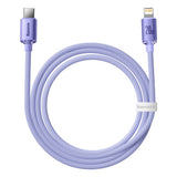 Cablu Baseus Crystal Shine (CAJY000205), Type-C to Lightning, 20W, 1.2m, Nylon Braided, Mov