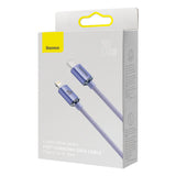 Cablu Baseus Crystal Shine (CAJY000205), Type-C to Lightning, 20W, 1.2m, Nylon Braided, Mov