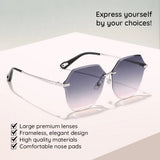 Techsuit Sunglasses (8195), for Women, Metal and PC, Argintiu / Gradient Purple