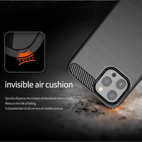Husa de protectie Techsuit Carbon Silicone compatibil cu iPhone 14 Pro, Negru