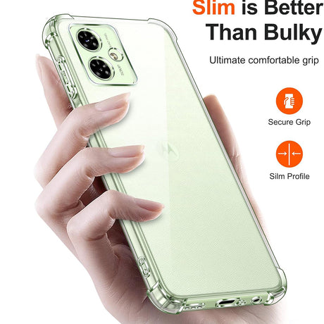 Husa de protectie Techsuit Shockproof Clear Silicone compatibil cu Motorola Moto G54 Power Edition / G64, Transparent