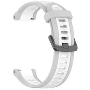 Curea smartwatch Techsuit Watchband 22mm (W053) compatibil cu Huawei Watch GT 2 (46mm)/GT 2 Pro/GT 3 Pro (46mm)/Ultimate, Xiaomi Watch S1, Alb