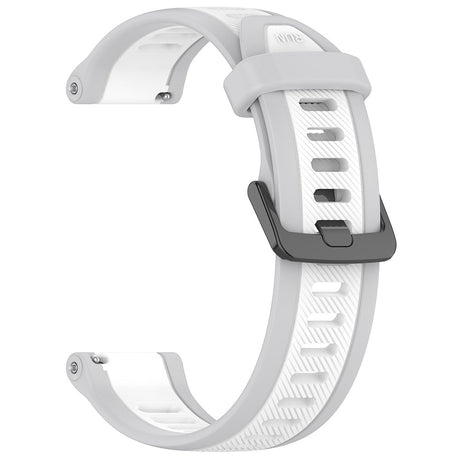 Curea Techsuit Watchband 20mm pentru Galaxy Watch 4/5/Active 2 / Samsung Garmin vivoactive 3, albă