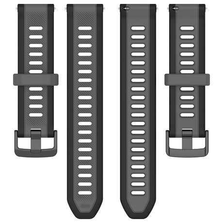 Curea smartwatch Techsuit Watchband 18mm (W053) compatibil cu Huawei Watch GT 4 (41mm)/W1/Honor Watch S1/Garmin Venu 2S/Vivoactive 4S, Albastru Inchis
