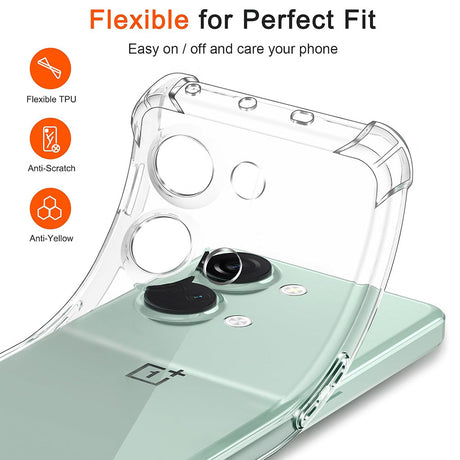 Husa de protectie Techsuit Shockproof Clear Silicone compatibil cu OnePlus Nord 3, Transparent