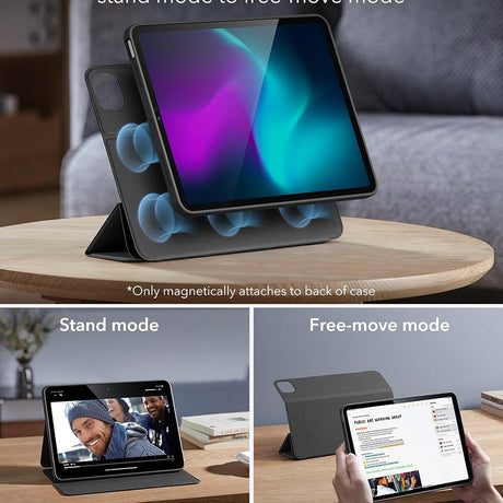 Husa de protectie tableta ESR Rebound Hybrid compatibil cu iPad Pro 13 (2024) / iPad Pro 13 (2025), Gri