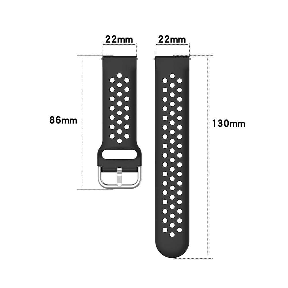 Curea smartwatch Techsuit Watchband 22mm (W004) compatibil cu Samsung Galaxy Watch (46mm)/Watch 3/Gear S3, Huawei Watch GT/GT 2/GT 3 (46mm), Albastru Inchis