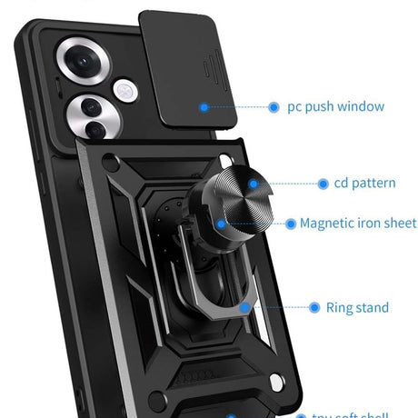 Husa de protectie Techsuit CamShield Series compatibil cu Oppo Reno11 F, Negru