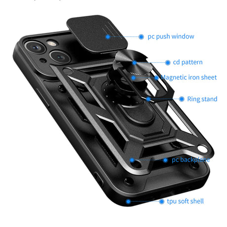 Husa de protectie Techsuit CamShield Series compatibil cu iPhone 15 Plus, Albastru