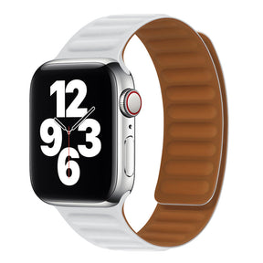 Curea smartwatch Techsuit Watchband (W035) compatibil cu Apple Watch 1/2/3/4/5/6/7/8/9/10/11/SE/SE 2/SE 3/Ultra/2/3 (42/44/45/46/49mm), Alb