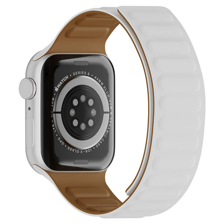 Curea smartwatch Techsuit Watchband (W035) compatibil cu Apple Watch 1/2/3/4/5/6/7/8/9/10/11/SE/SE 2/SE 3 (38/40/41/42mm), Alb