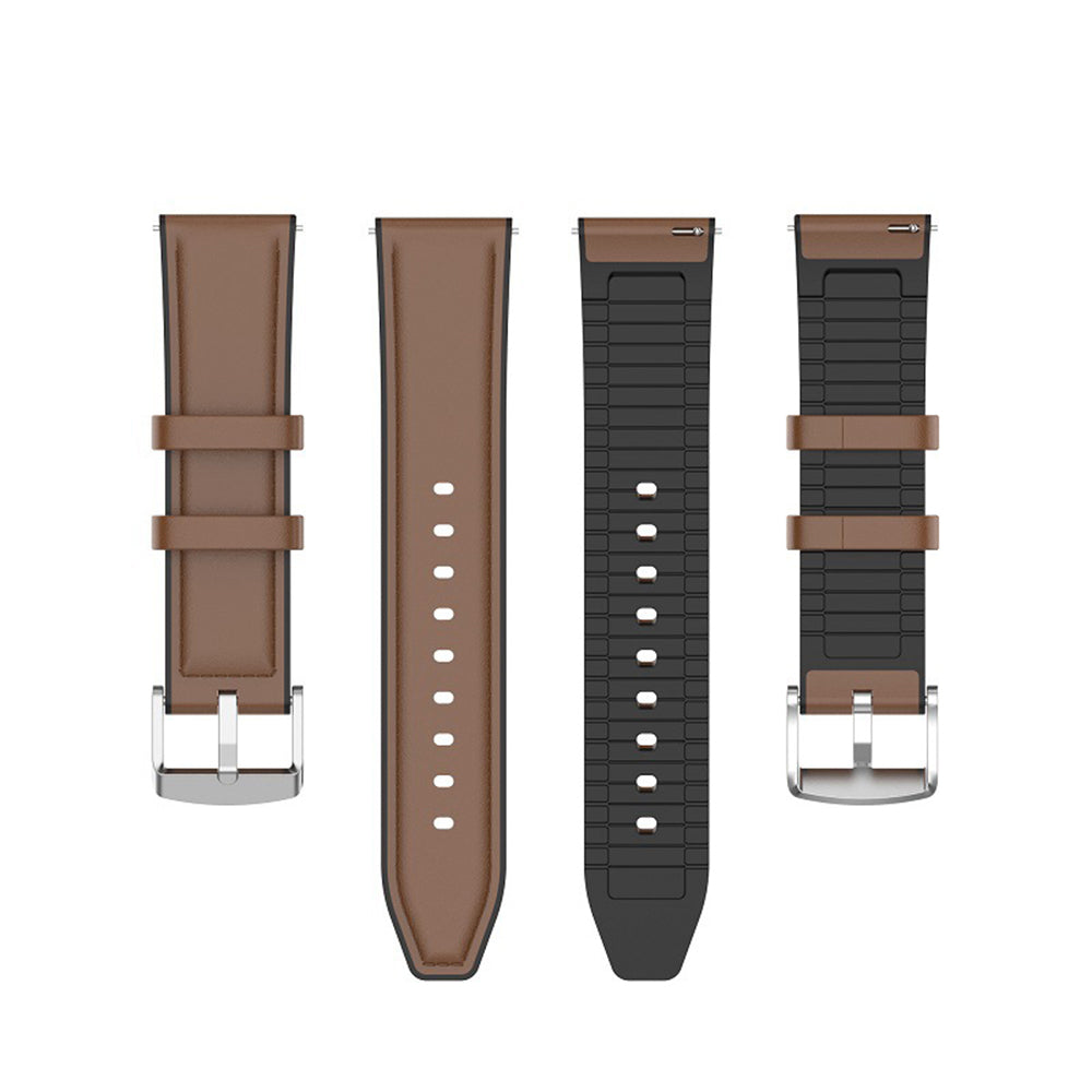 Curea smartwatch Techsuit Watchband 22mm (W007) compatibil cu Samsung Galaxy Watch (46mm)/Watch 3/Gear S3, Huawei Watch GT/GT 2/GT 3 (46mm), Maro