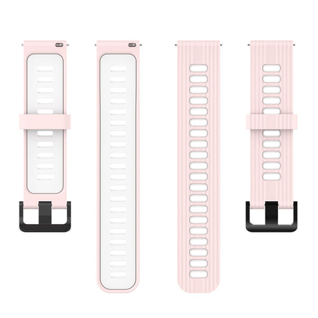 Curea smartwatch Techsuit Watchband 20mm (W002) compatibil cu Samsung Galaxy Watch 4/5/Active 2, Huawei Watch GT 3 (42mm)/GT 3 Pro (43mm), Roz