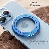 Suport Techsuit MagSafe Phone Ring (MPR3), Round Shape, Aluminium Alloy, 3M, Alb