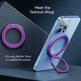 Suport Techsuit MagSafe Phone Ring (MPR3), Round Shape, Aluminium Alloy, 3M, Albastru