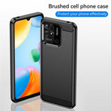 Husa de protectie Techsuit Carbon Silicone compatibil cu Xiaomi Redmi 10C, Negru