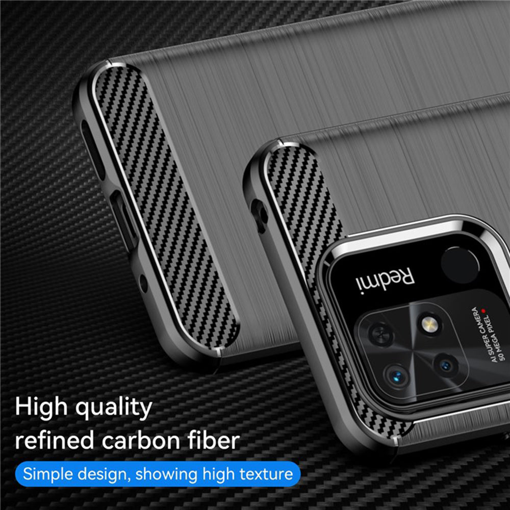 Husa de protectie Techsuit Carbon Silicone compatibil cu Xiaomi Redmi 10C, Negru