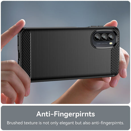 Husa de protectie Techsuit Carbon Silicone compatibil cu Motorola Moto G52 4G / Moto G82 5G, Negru