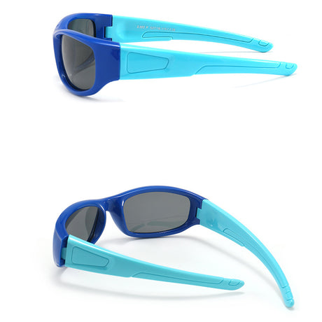 Techsuit Sunglasses Polarised (800-C29), for Kids, Sport Type, Flexible, Albastru / Dark Blue