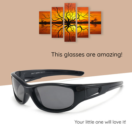 Techsuit Sunglasses Polarised (800-C30), for Kids, Sport Type, Flexible, Rose Red / Roz