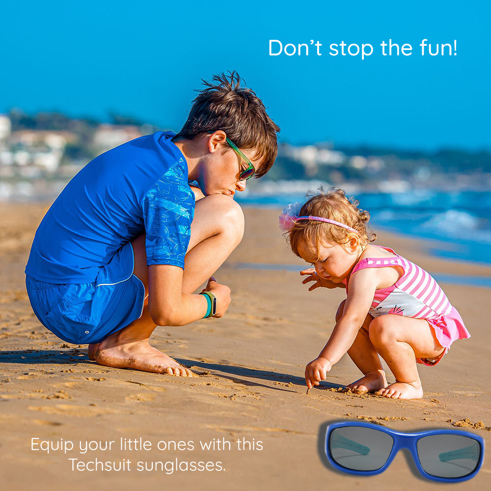 Techsuit Sunglasses Polarised (800-C30), for Kids, Sport Type, Flexible, Rose Red / Roz